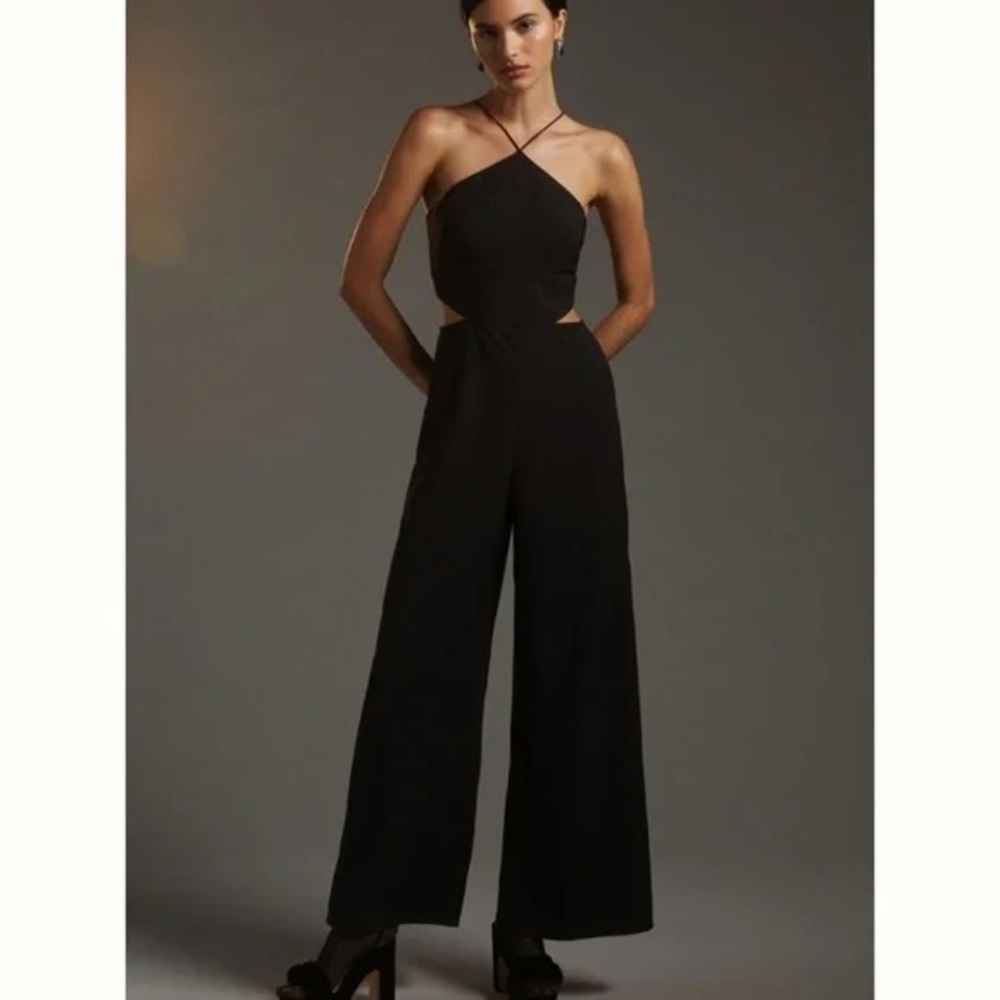 Anthropologie Hutch Black Jumpsuit | Size 12 | NWT | Wide Leg